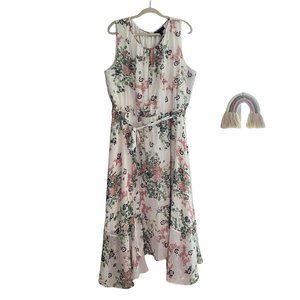 Lane Bryant Sleeveless White Floral Dress Women's Size 22